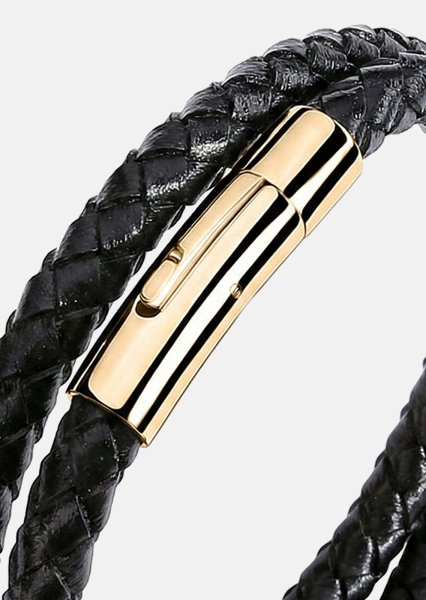 Läderarmband Titan Lattice