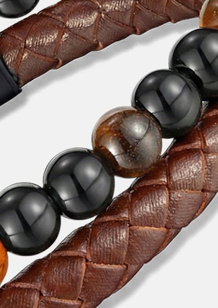 Läderarmband Legacy Weave