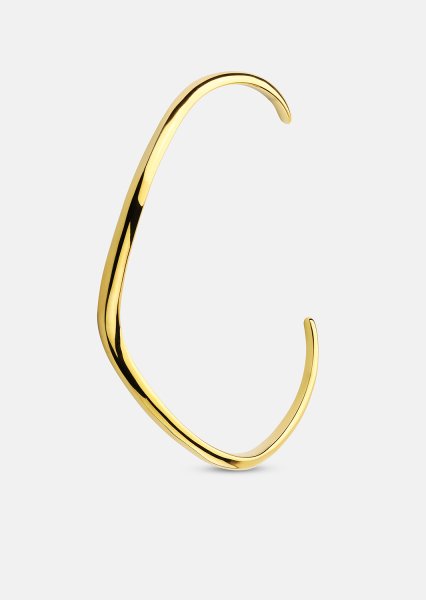Armband Wave Cuff - 18k Guldpläterat