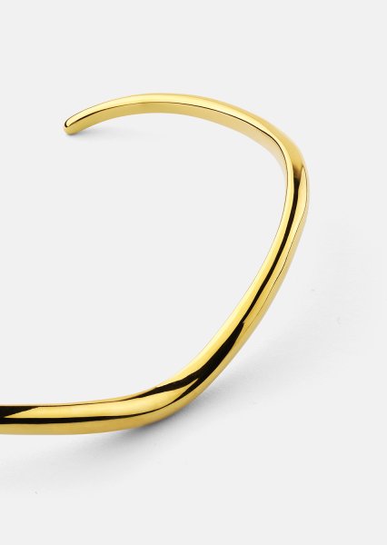 Armband Wave Cuff - 18k Guldpläterat