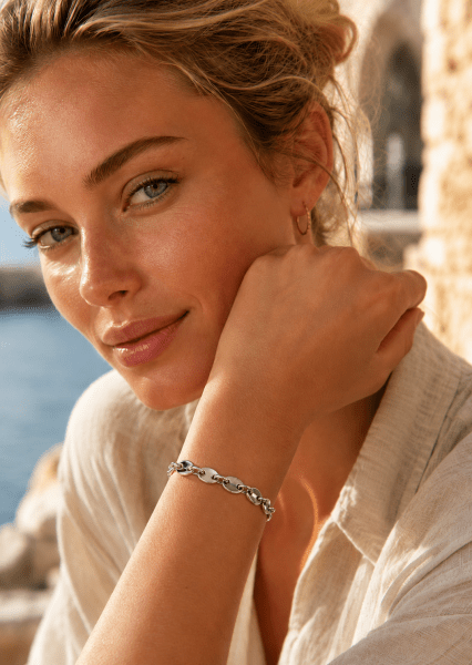 Armband Steel Bold - Silverpläterat