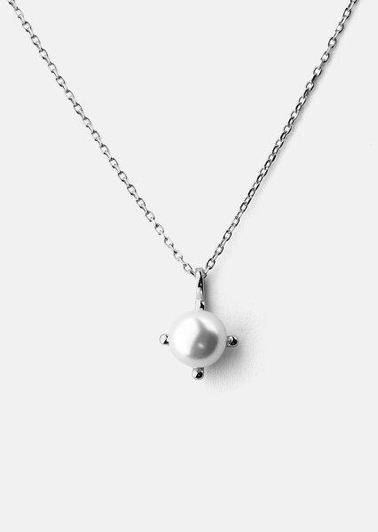 Halsband North Pearl - Silverpläterat