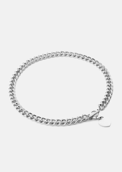 Luxe Circle Charm Necklace - Silverpläterat