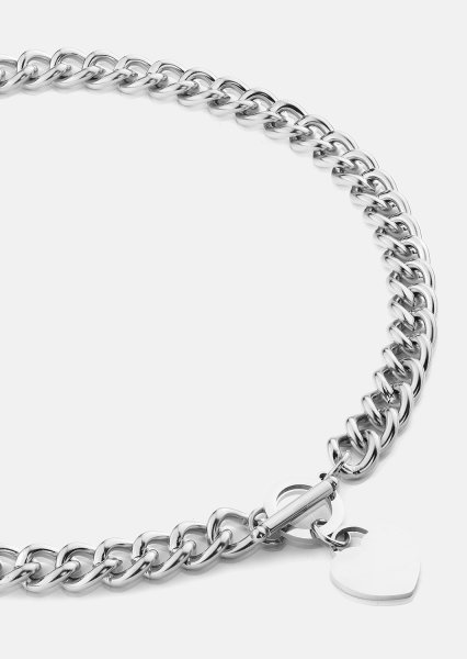 Luxe Circle Charm Necklace - Silverpläterat