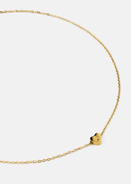 Halsband Heart Letter A-N - 18k Guldpläterat