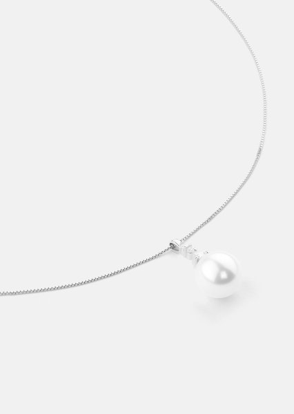 Halsband Isla Pearl- Silver Plated