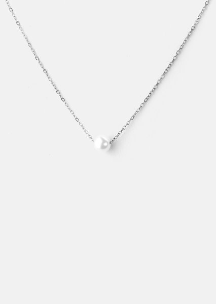 Halsband Mini Pearl - Silverpläterat