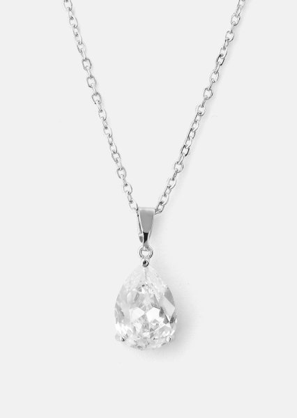 Halsband Luna Teardrop - Silverpläterat