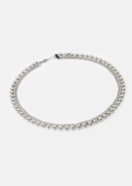 Halsband Layered Shine – Silverpläterat
