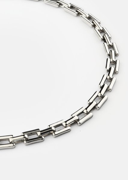Halsband Chain Link – Silverpläterat