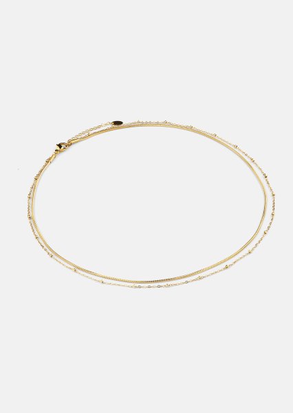 Halsband Duo Grace – 18k Guldpläterat