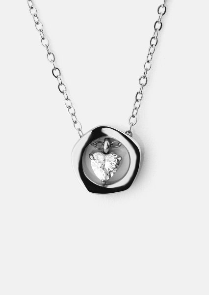 Halsband Silver Heart – Silverpläterat