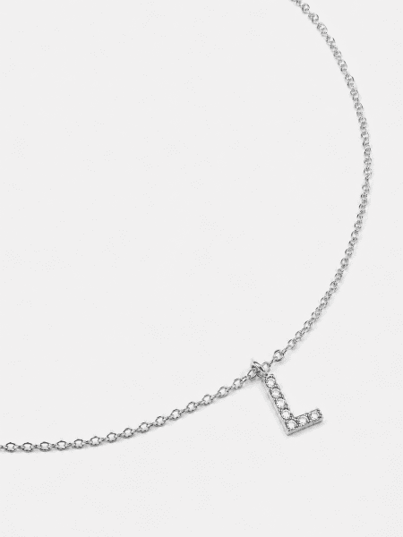 Halsband Initial Letters A-N – Silverpläterat