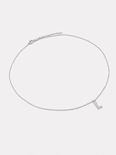 Halsband Initial Letters A-N – Silverpläterat