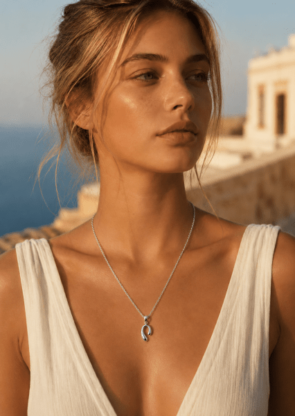 Halsband Silver Flow – Silverpläterat