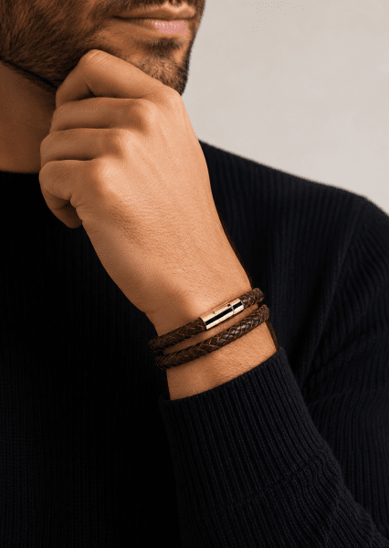 Läderarmband Grit Aura