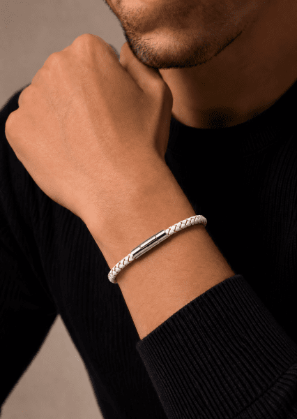 Läderarmband Ivory Knot
