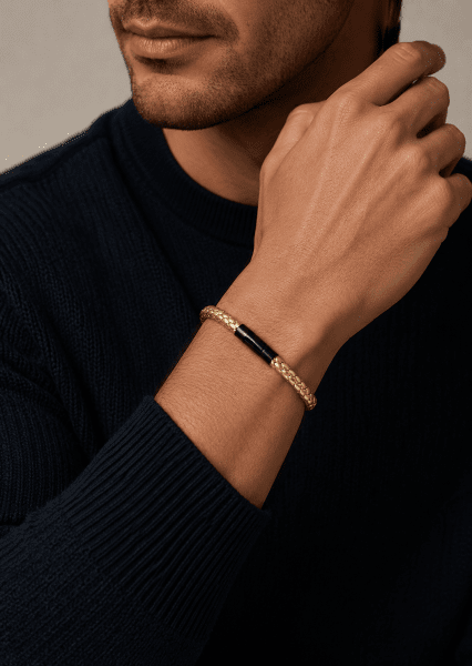 Läderarmband Crimson Nexus