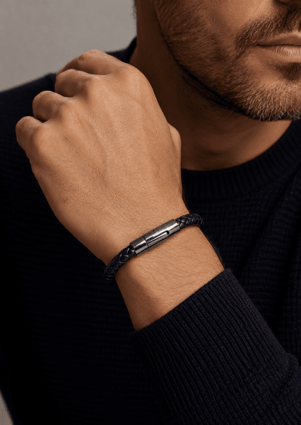 Läderarmband Noble Weave