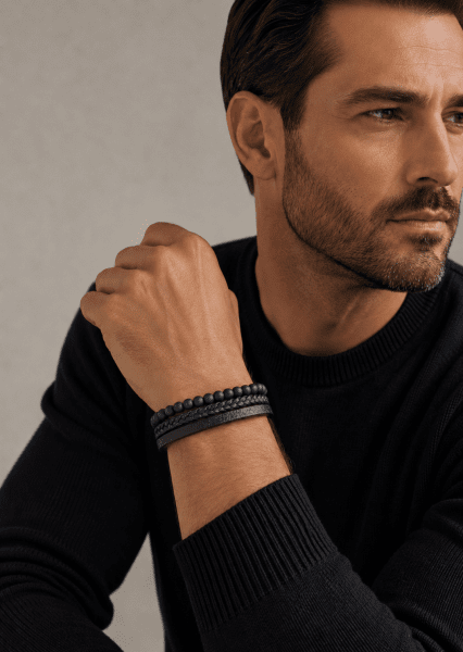 Läderarmband Raven Stride