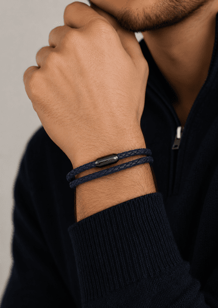 Läderarmband Silent Crest