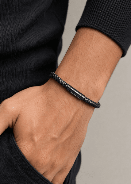 Läderarmband Violet Edge