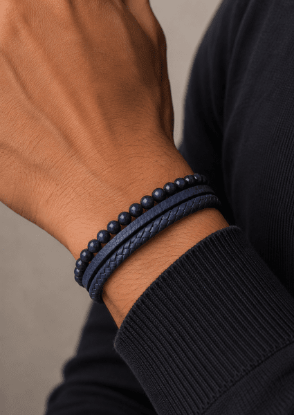 Läderarmband Titan Charm