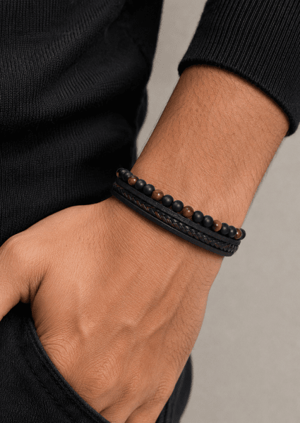 Läderarmband Titan Crest