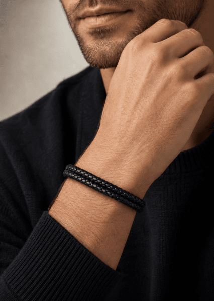 Läderarmband Titan Knot