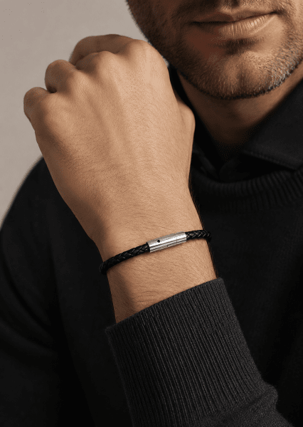 Läderarmband Velor Crest