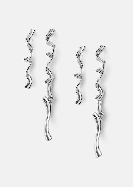 Örhänge Flow - Silverpläterat