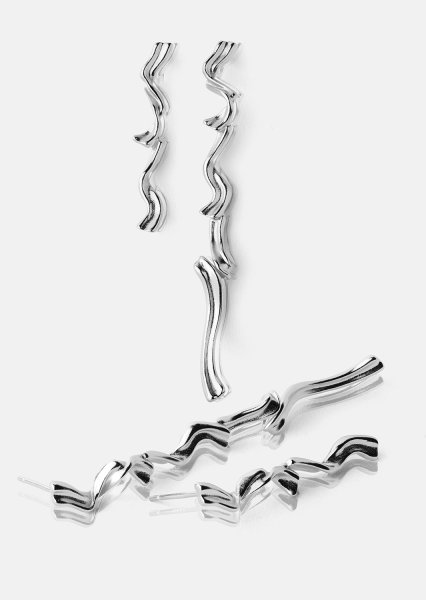 Örhänge Flow - Silverpläterat