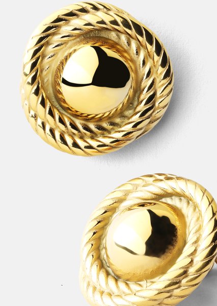 Örhänge Regal Twist - 18k Guldpläterat