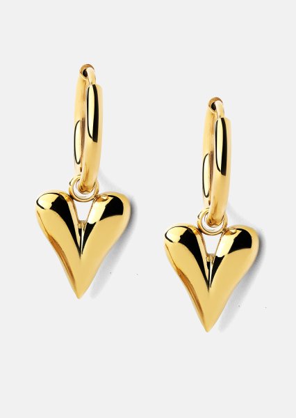 Örhängen Heart Drop - 18k Guldpläterade