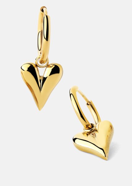 Örhängen Heart Drop - 18k Guldpläterade
