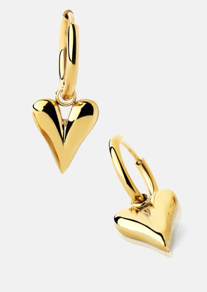 Örhängen Heart Drop - 18k Guldpläterade