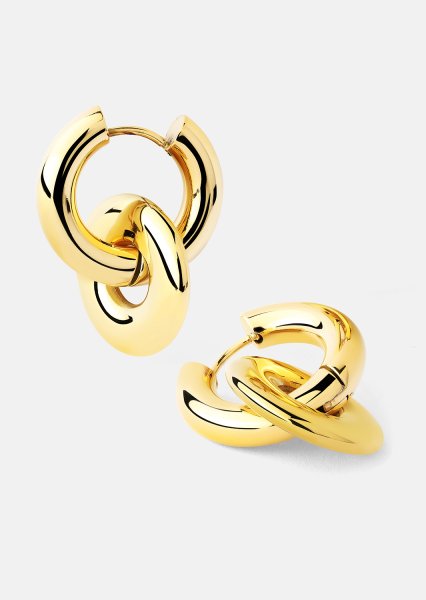 Örhängen Chunky Link – 18k Guldpläterade