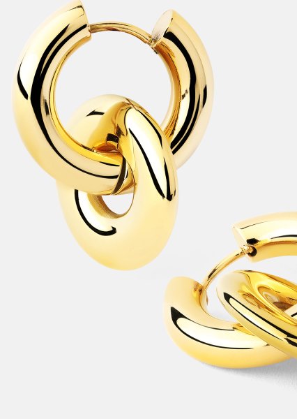 Örhängen Chunky Link – 18k Guldpläterade