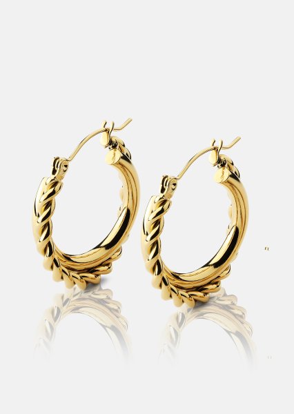 Örhängen Twist Elegance – 18k Guldpläterade