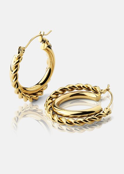 Örhängen Twist Elegance – 18k Guldpläterade