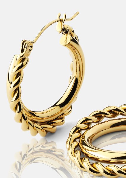 Örhängen Twist Elegance – 18k Guldpläterade