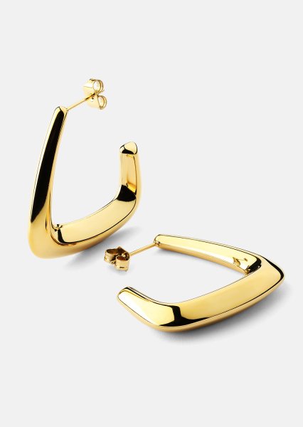 Örhängen Bold Curve – 18k Guldpläterade
