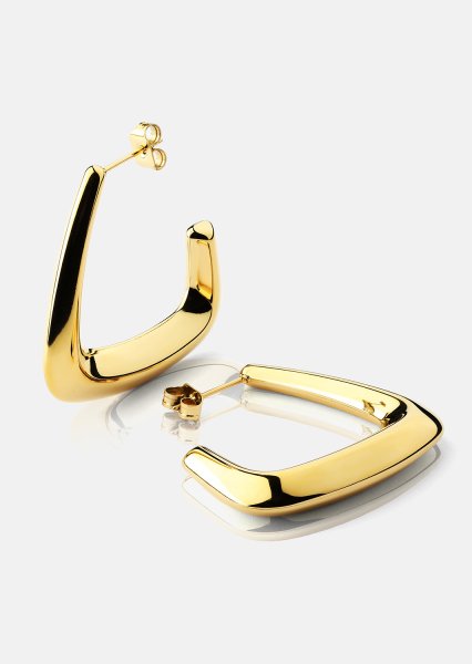Örhängen Bold Curve – 18k Guldpläterade