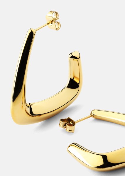 Örhängen Bold Curve – 18k Guldpläterade