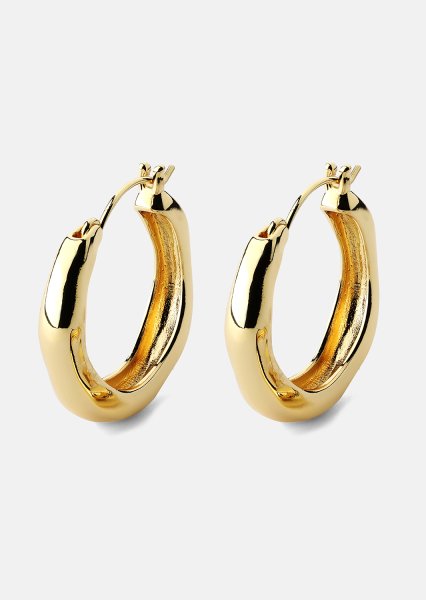Örhänge Mila Hoops - 18k Guldpläterat