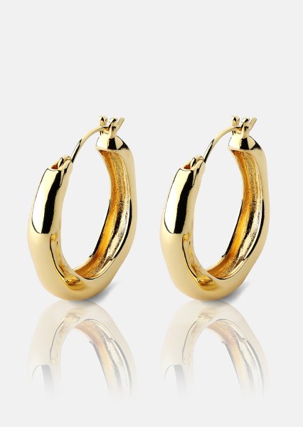 Örhänge Mila Hoops - 18k Guldpläterat