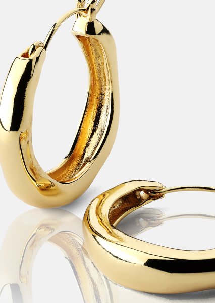 Örhänge Mila Hoops - 18k Guldpläterat