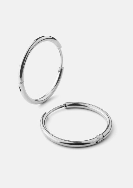 Örhänge Classic Medium - Silverpläterat