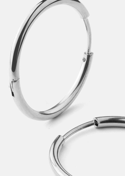 Örhänge Classic Medium - Silverpläterat
