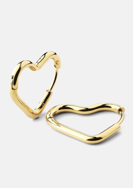 Örhänge Heart's Embrace - 18k Guldpläterat